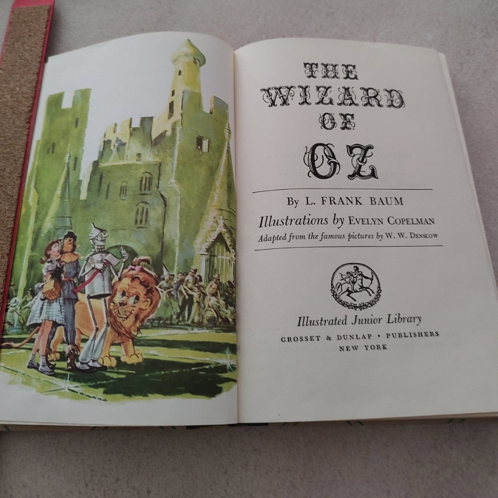 Wizard of Oz Illustrated Book collectors' edition hardcover 1956 Usa Grosset 205